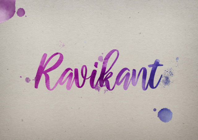 Free photo of Ravikant Watercolor Name DP