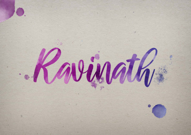 Free photo of Ravinath Watercolor Name DP