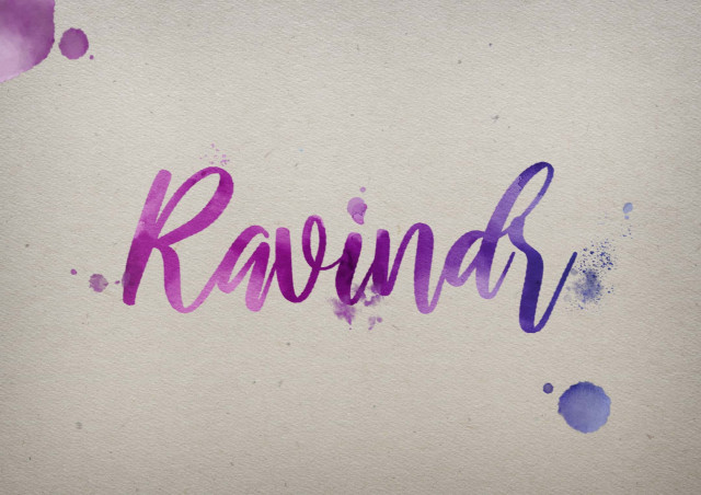 Free photo of Ravindr Watercolor Name DP