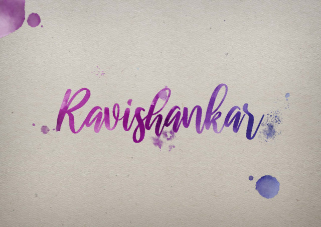 Free photo of Ravishankar Watercolor Name DP
