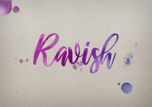 Free photo of Ravish Watercolor Name DP