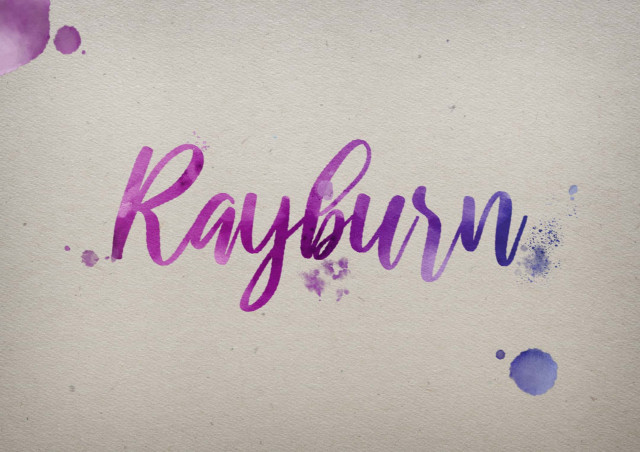 Free photo of Rayburn Watercolor Name DP