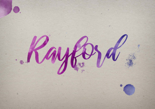 Free photo of Rayford Watercolor Name DP