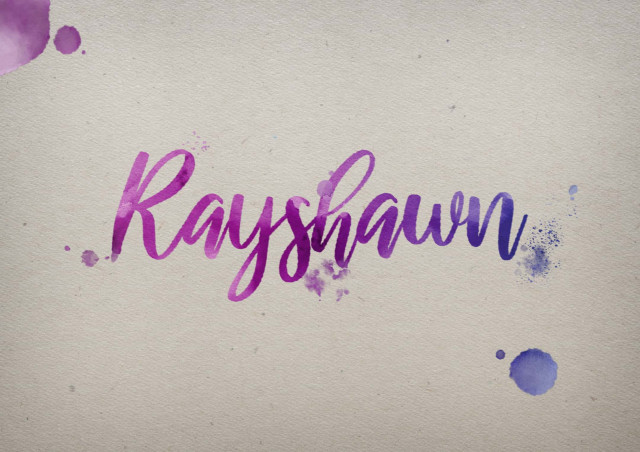 Free photo of Rayshawn Watercolor Name DP