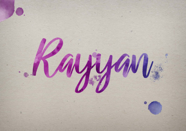 Free photo of Rayyan Watercolor Name DP