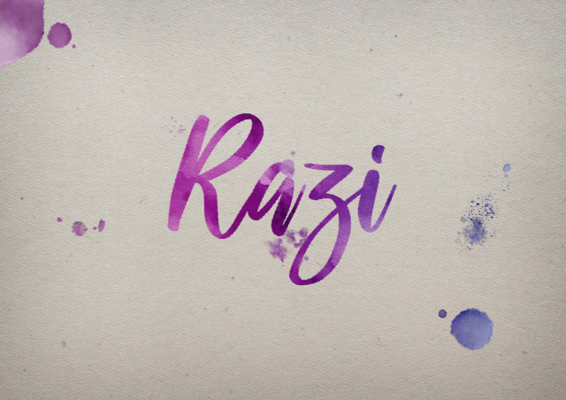 Free photo of Razi Watercolor Name DP