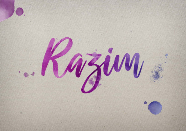 Free photo of Razim Watercolor Name DP