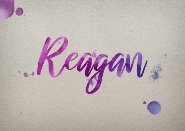 Free photo of Reagan Watercolor Name DP