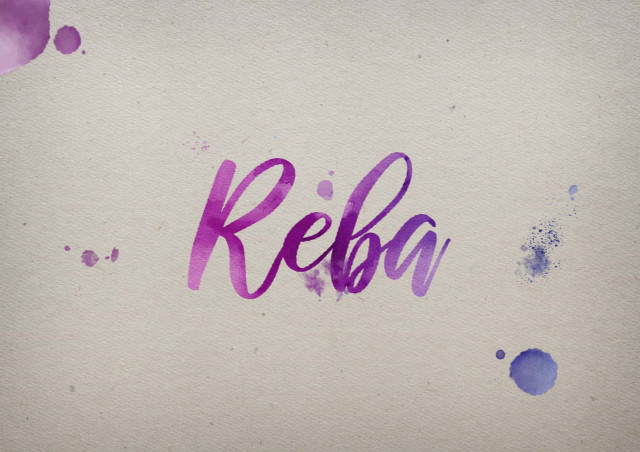 Free photo of Reba Watercolor Name DP