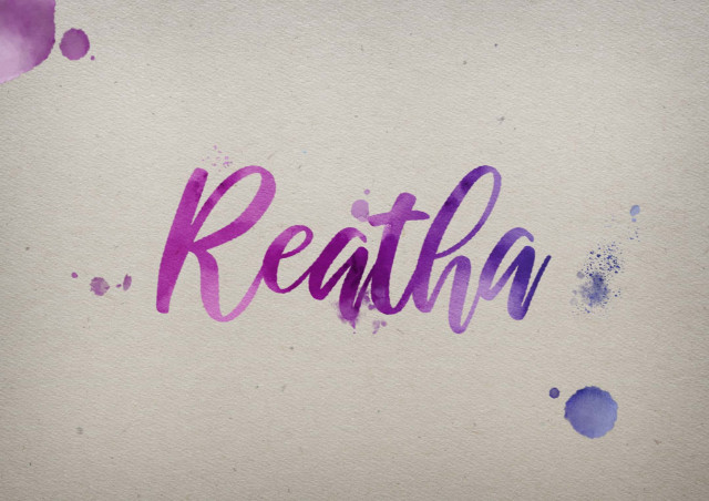 Free photo of Reatha Watercolor Name DP