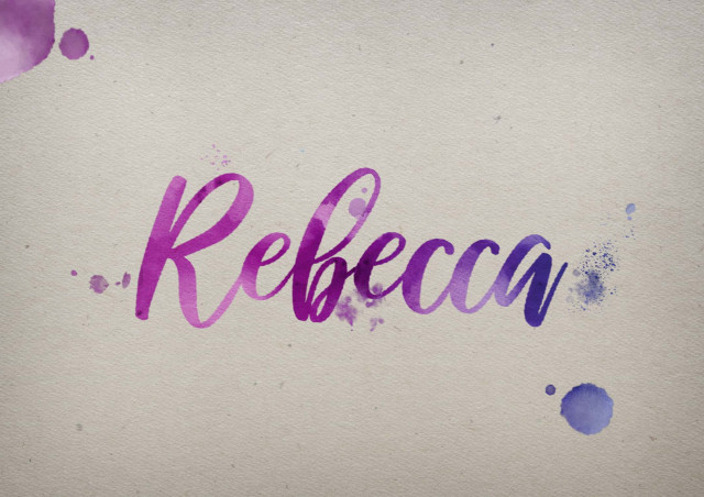 Free photo of Rebecca Watercolor Name DP