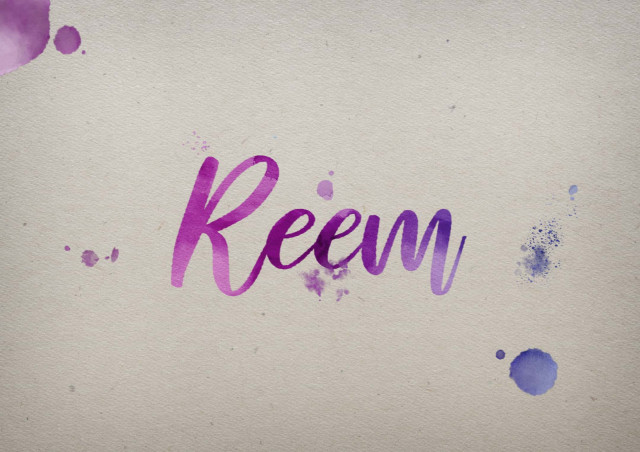 Free photo of Reem Watercolor Name DP