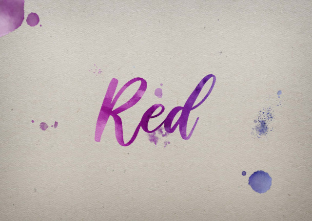 Free photo of Red Watercolor Name DP