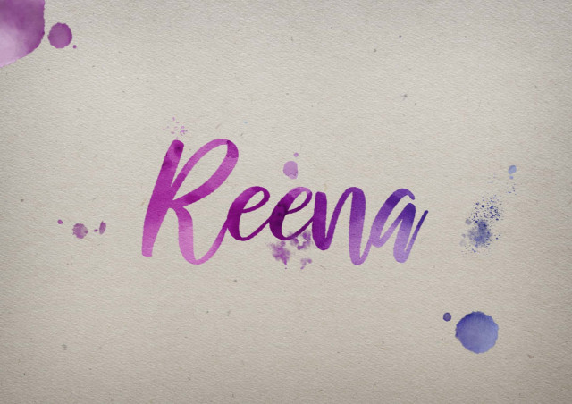 Free photo of Reena Watercolor Name DP