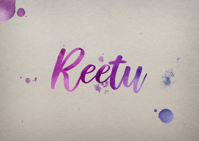 Free photo of Reetu Watercolor Name DP