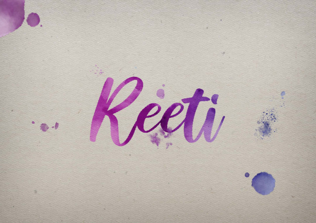 Free photo of Reeti Watercolor Name DP