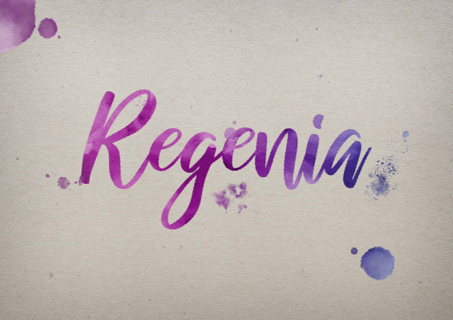 Free photo of Regenia Watercolor Name DP