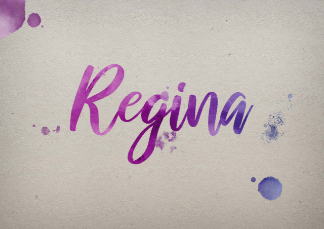 Free photo of Regina Watercolor Name DP