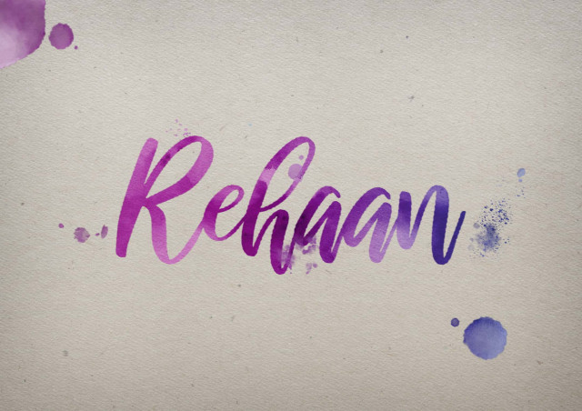 Free photo of Rehaan Watercolor Name DP