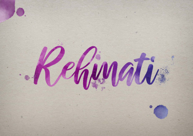 Free photo of Rehmati Watercolor Name DP