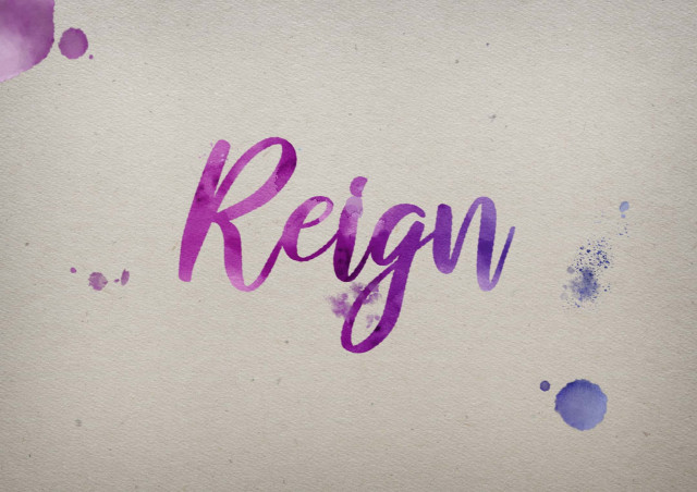 Free photo of Reign Watercolor Name DP