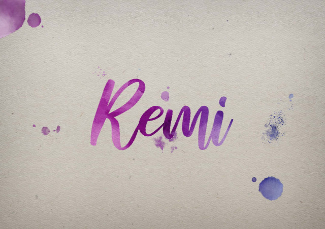 Free photo of Remi Watercolor Name DP