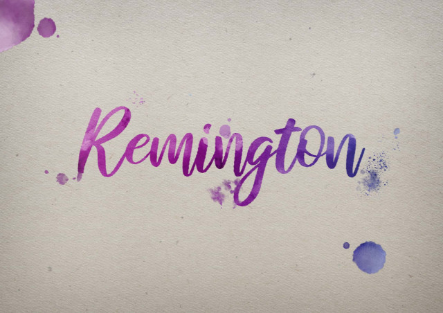 Free photo of Remington Watercolor Name DP