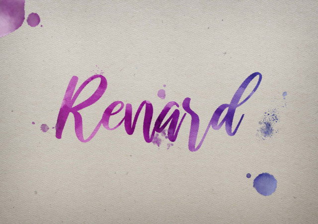 Free photo of Renard Watercolor Name DP