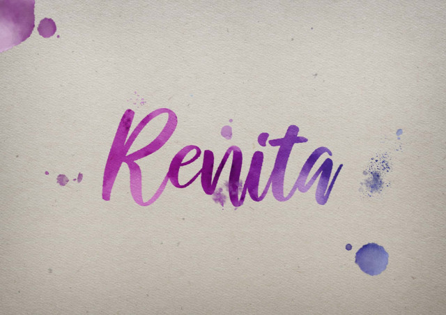 Free photo of Renita Watercolor Name DP