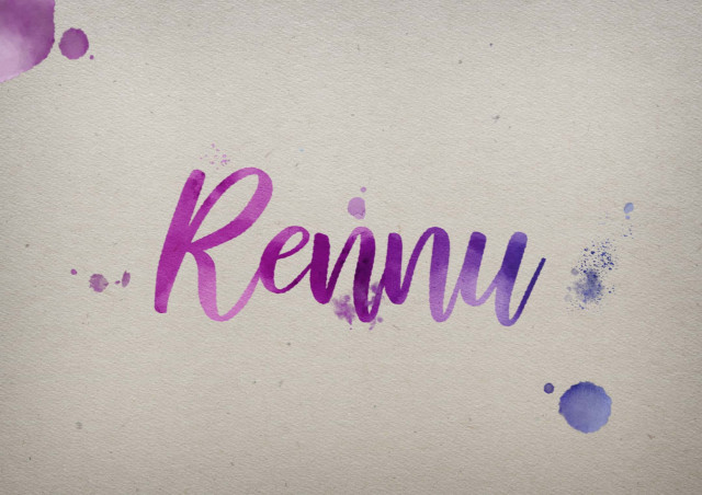 Free photo of Rennu Watercolor Name DP