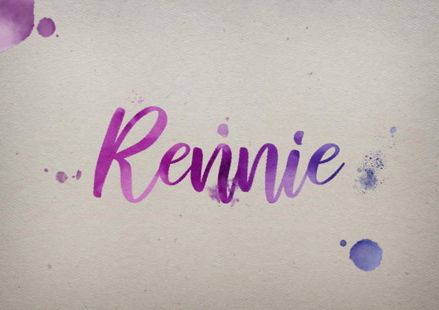Free photo of Rennie Watercolor Name DP