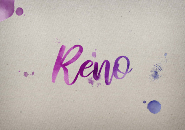 Free photo of Reno Watercolor Name DP