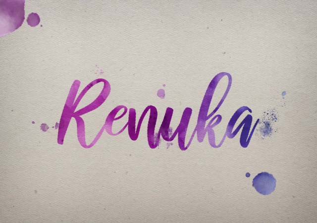 Free photo of Renuka Watercolor Name DP