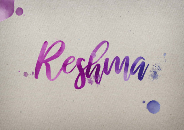 Free photo of Reshma Watercolor Name DP