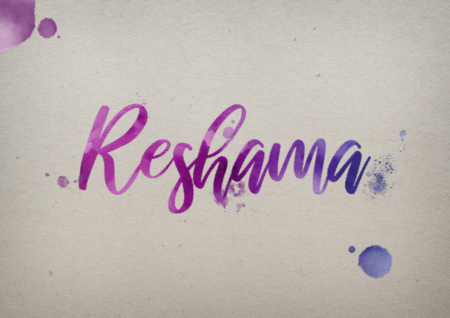 Free photo of Reshama Watercolor Name DP
