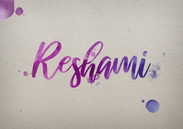Free photo of Reshami Watercolor Name DP