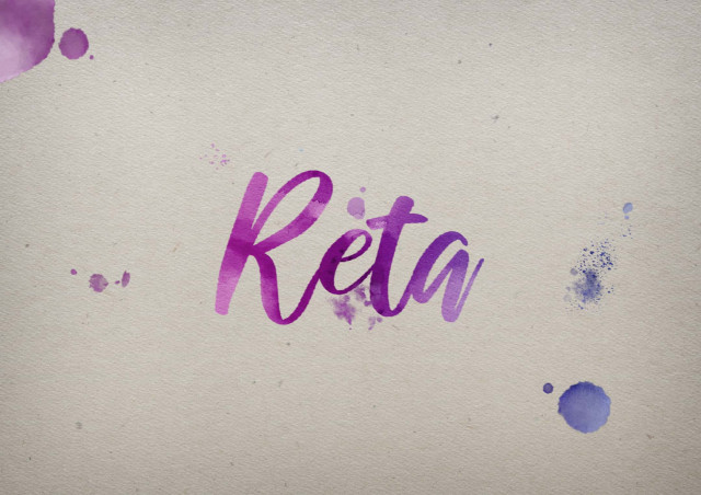 Free photo of Reta Watercolor Name DP