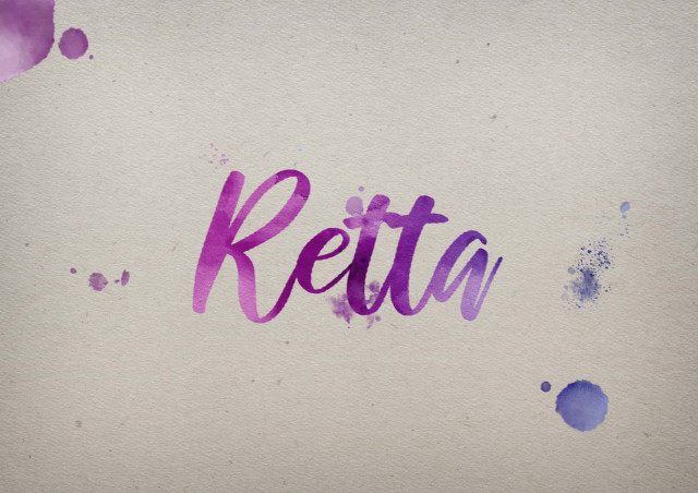 Free photo of Retta Watercolor Name DP