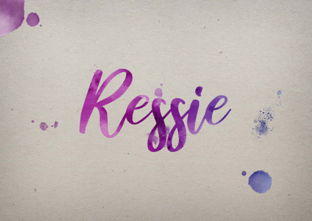 Free photo of Ressie Watercolor Name DP