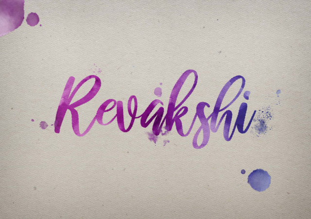 Free photo of Revakshi Watercolor Name DP
