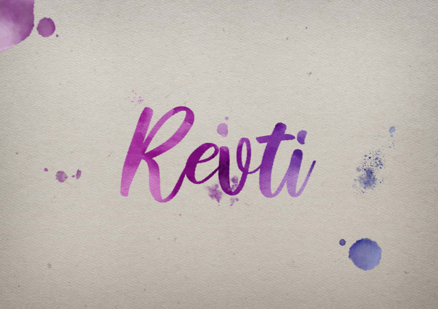 Free photo of Revti Watercolor Name DP