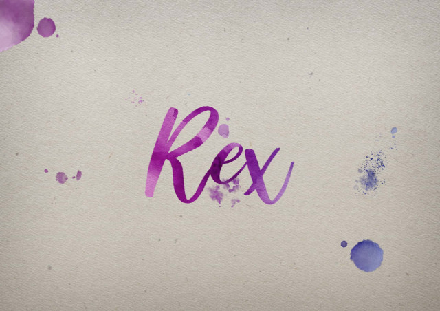 Free photo of Rex Watercolor Name DP