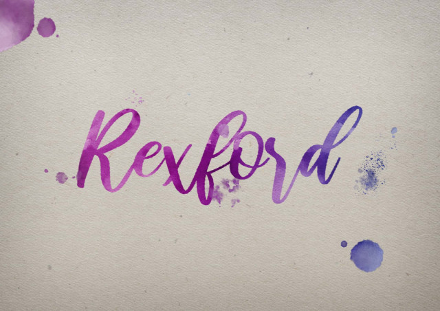 Free photo of Rexford Watercolor Name DP