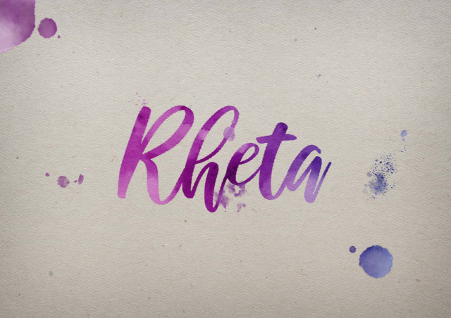 Free photo of Rheta Watercolor Name DP