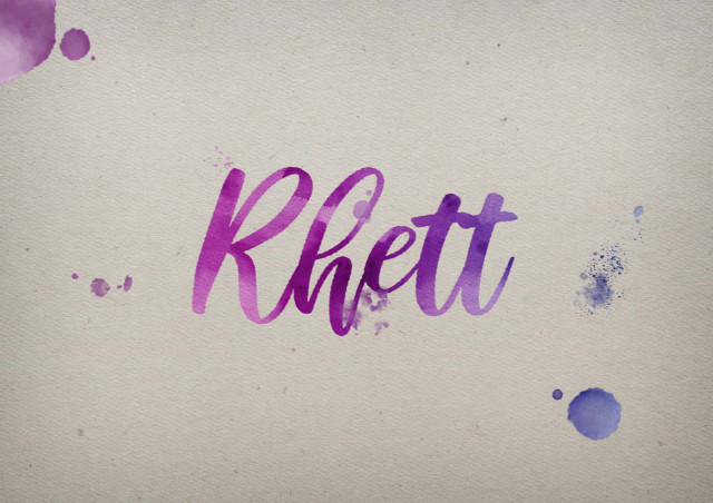 Free photo of Rhett Watercolor Name DP