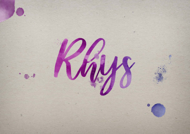 Free photo of Rhys Watercolor Name DP