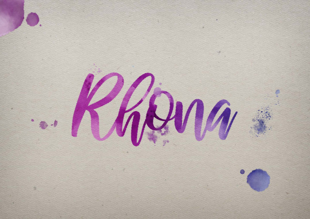 Free photo of Rhona Watercolor Name DP