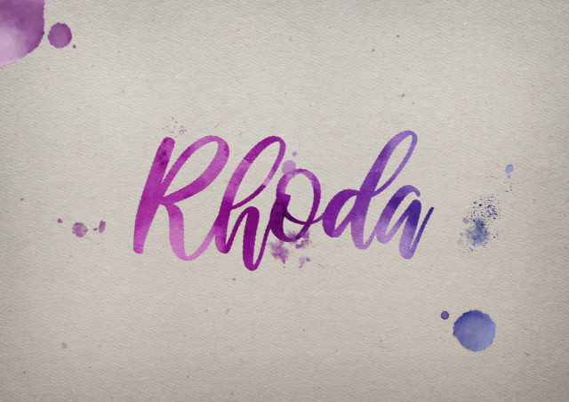 Free photo of Rhoda Watercolor Name DP