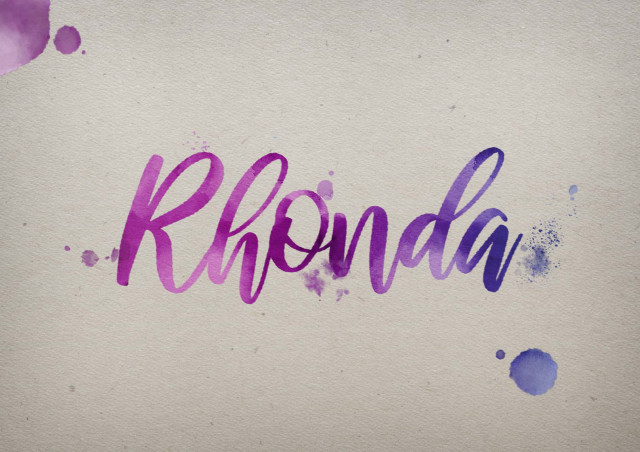 Free photo of Rhonda Watercolor Name DP