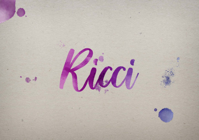 Free photo of Ricci Watercolor Name DP